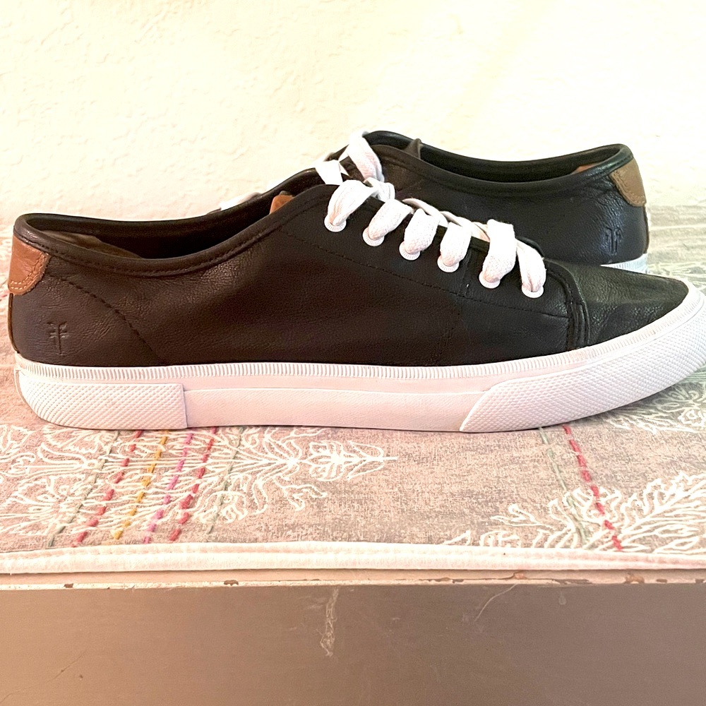 Frye 100% genuine leather Black and white lace up Sneakers - Picture 3 of 14
